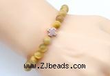 CGB9388 8mm, 10mm golden tiger eye & cross hematite power beads bracelets