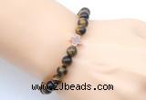 CGB9390 8mm, 10mm yellow tiger eye & cross hematite power beads bracelets
