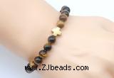 CGB9391 8mm, 10mm yellow tiger eye & cross hematite power beads bracelets