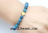 CGB9410 8mm, 10mm apatite & cross hematite power beads bracelets