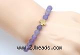 CGB9418 8mm, 10mm matte amethyst & cross hematite power beads bracelets