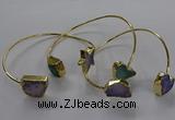 CGB945 13*18mm - 18*18mm freeform druzy agate bangles