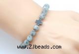 CGB9454 8mm, 10mm matte sesame jasper & cross hematite power beads bracelets