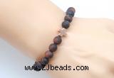 CGB9456 8mm, 10mm matte red tiger eye & cross hematite power beads bracelets