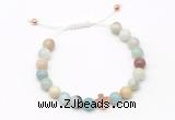 CGB9463 8mm, 10mm amazonite & cross hematite adjustable bracelets