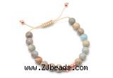 CGB9475 8mm, 10mm serpentine jasper & rondelle hematite adjustable bracelets