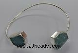 CGB952 13*18mm - 15*20mm freeform druzy agate bangles wholesale