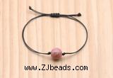 CGB9922 Fashion 12mm pink wooden jasper adjustable bracelet jewelry