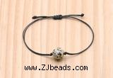 CGB9928 Fashion 12mm dalmatian jasper adjustable bracelet jewelry