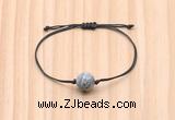 CGB9931 Fashion 12mm grey picture jasper adjustable bracelet jewelry