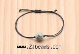 CGB9939 Fashion 12mm greeting pine jasper adjustable bracelet jewelry