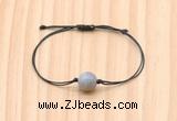 CGB9954 Fashion 12mm grey banded agate adjustable bracelet jewelry