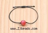 CGB9956 Fashion 12mm red banded agate adjustable bracelet jewelry