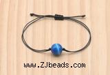 CGB9958 Fashion 12mm blue banded agate adjustable bracelet jewelry