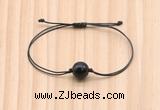 CGB9965 Fashion 12mm black agate adjustable bracelet jewelry