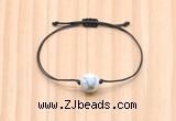 CGB9975 Fashion 12mm white howlite adjustable bracelet jewelry