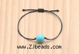 CGB9976 Fashion 12mm blue howlite adjustable bracelet jewelry