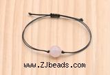 CGB9992 Fashion 12mm faceted rose quartz adjustable bracelet jewelry