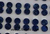 CGC114 14mm flat round druzy quartz cabochons wholesale