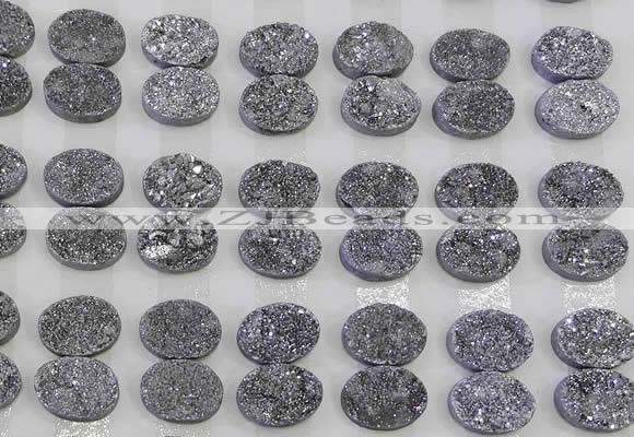 CGC172 12*16mm oval druzy quartz cabochons wholesale