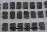 CGC200 10*14mm rectangle druzy quartz cabochons wholesale