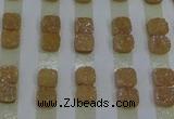 CGC215 10*10mm square druzy quartz cabochons wholesale