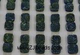 CGC226 12*12mm square druzy quartz cabochons wholesale