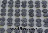 CGC243 12*16mm flat teardrop druzy quartz cabochons wholesale