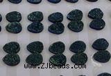 CGC269 15*20mm flat teardrop druzy quartz cabochons wholesale