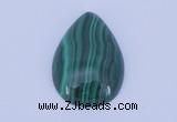 CGC30 2pcs 13*18mm flat teardrop natural malachite gemstone cabochons