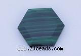 CGC42 25mm hexagon natural malachite gemstone cabochons