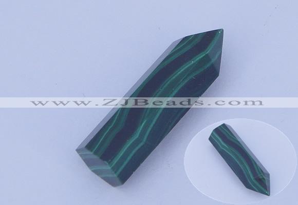 CGC43 10*30mm faceted column natural malachite gemstone cabochons