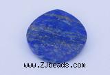 CGC51 6*28mm faceted coin natural lapis lazuli gemstone cabochons