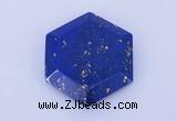 CGC52 6*27mm hexagon natural lapis lazuli gemstone cabochons