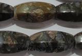 CGE118 15.5 inches 16*30mm rice glaucophane gemstone beads