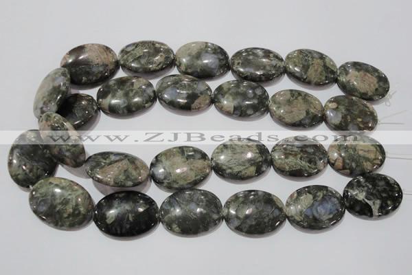 CGE136 15.5 inches 22*30mm oval glaucophane gemstone beads