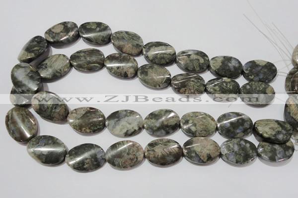 CGE144 15.5 inches 18*25mm twisted oval glaucophane gemstone beads