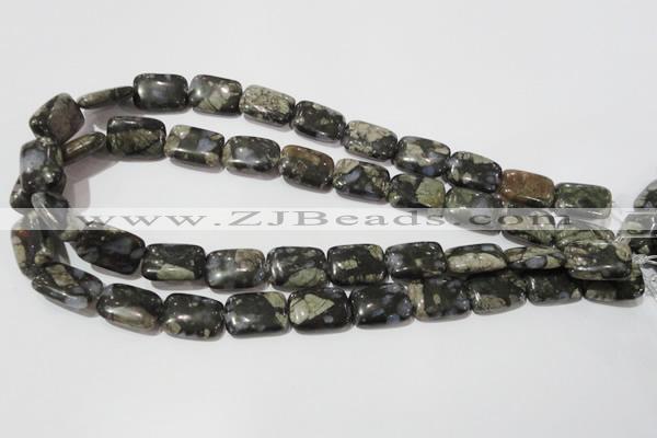 CGE160 15.5 inches 13*18mm rectangle glaucophane gemstone beads