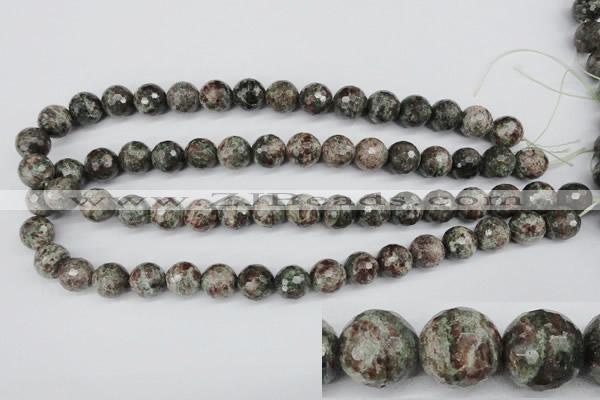 CGG04 15.5 inches 12mm faceted round ghost gemstone beads wholesale