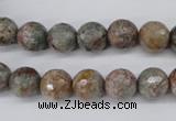 CGG12 15.5 inches 8mm faceted round ghost gemstone beads wholesale