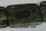 CGH32 15.5 inches 30*40mm rectangle green hair stone beads