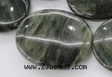 CGH50 15.5 inches 30*40mm oval green hair stone beads wholesale