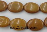 CGJ314 15.5 inches 13*18mm oval goldstone jade beads wholesale