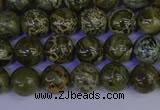 CGJ351 15.5 inches 6mm round green bee jasper beads wholesale