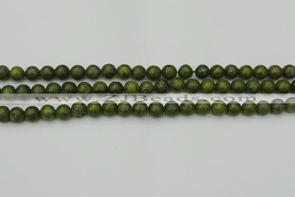 CGJ451 15.5 inches 6mm round green jasper beads wholesale