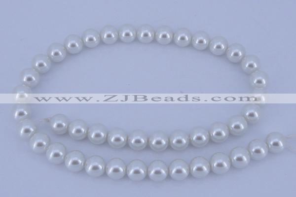 CGL05 5PCS 16 inches 12mm round dyed glass pearl beads wholesale