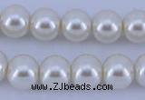 CGL11 10PCS 16 inches 4mm round dyed glass pearl beads wholesale