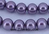 CGL142 10PCS 16 inches 4mm round dyed glass pearl beads wholesale