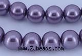 CGL143 10PCS 16 inches 6mm round dyed glass pearl beads wholesale