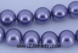 CGL152 10PCS 16 inches 4mm round dyed glass pearl beads wholesale